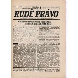 Rudé právo (19.11.1933) - 1. republika, staré noviny (ilegální vydání)