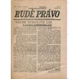 Rudé právo (listopad 1933) - 1. republika, staré noviny (ilegální vydání)