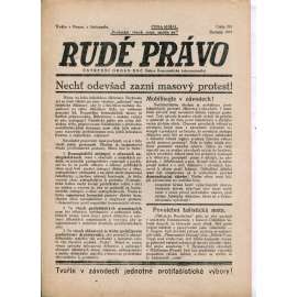 Rudé právo (listopad 1933) - 1. republika, staré noviny (ilegální vydání)