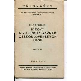 Ideový a vojenský význam československých legií (legie)