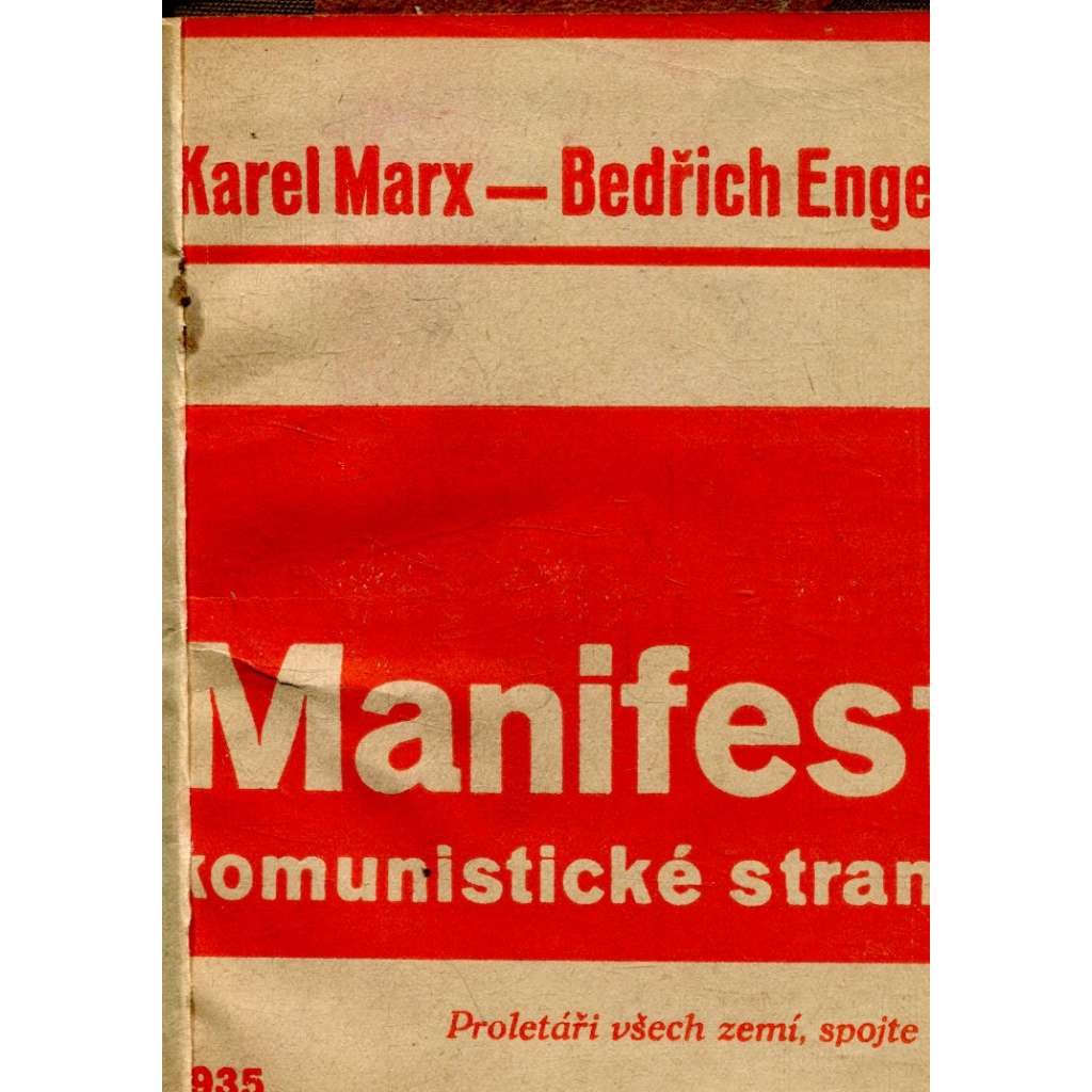Manifest komunistické strany (obálka vevázána Karel Teige)