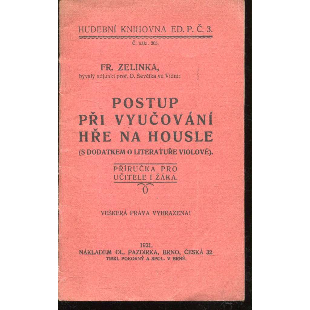 Postup při vyučování hře na housle (hra na housle)