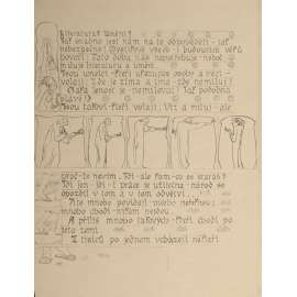 Smrtelné ticho  -František Bílek (1872-1941) GRAFIKA HOL