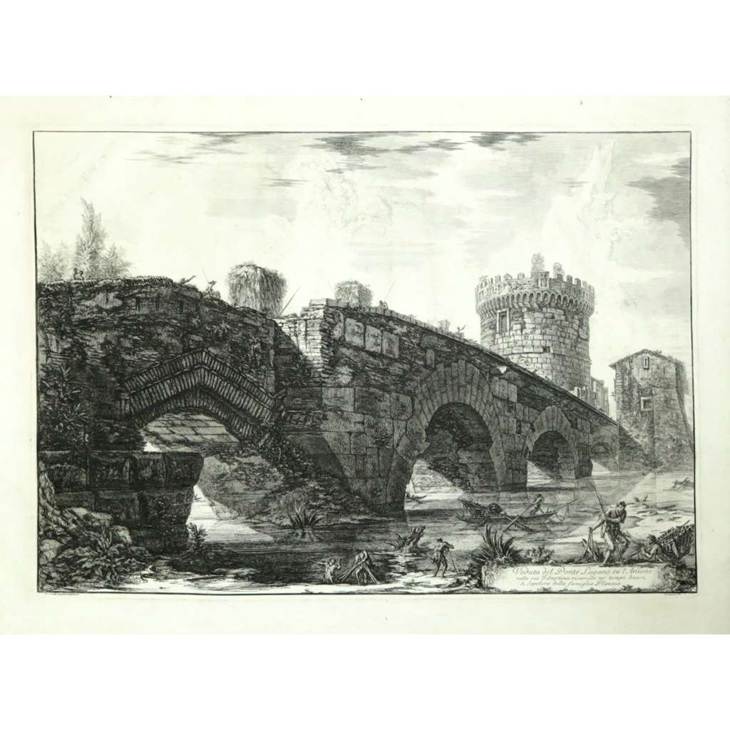 Veduta del Ponte Lugano, Giovanni Battista PIRANESI (1720 – 1778), lept