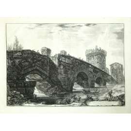 Veduta del Ponte Lugano, Giovanni Battista PIRANESI (1720 – 1778), lept