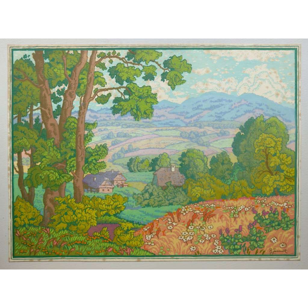 Valašský kraj - dřevořez [Jaroněk - Valašsko, Beskydy, okr. Vsetín nebo Nový Jičín]