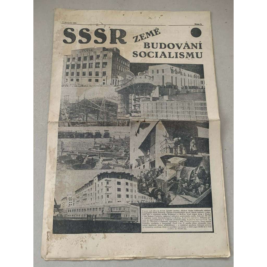 Rudé právo (7.11.1929) - 1. republika, staré noviny