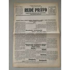 Rudé právo (9.11.1929) - 1. republika, staré noviny