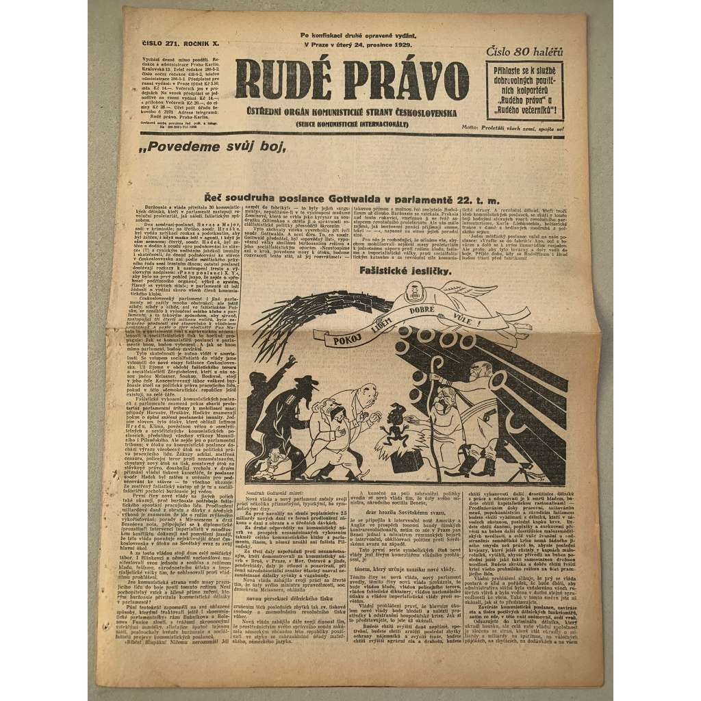 Rudé právo (24.12.1929) - 1. republika, staré noviny Rudé právo (24.12.1929) - 1. republika, staré noviny
