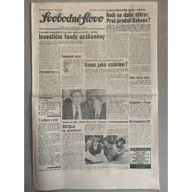 Svobodné slovo (29.4.1992) - staré noviny