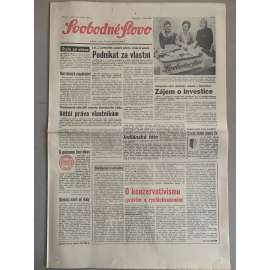 Svobodné slovo (25.4.1992) - staré noviny