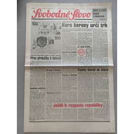 Svobodné slovo (14.11.1992) - staré noviny