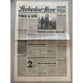 Svobodné slovo (30.10.1992) - staré noviny