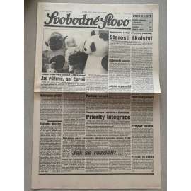 Svobodné slovo (9.9.1992) - staré noviny