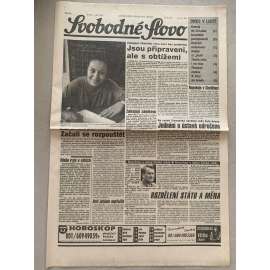Svobodné slovo (1.9.1992) - staré noviny