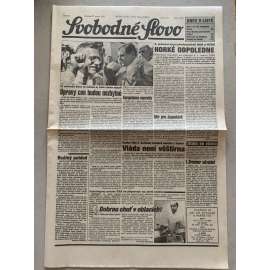 Svobodné slovo (27.8.1992) - staré noviny