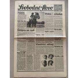 Svobodné slovo (6.8.1992) - staré noviny
