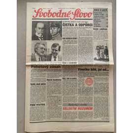 Svobodné slovo (1.8.1992) - staré noviny