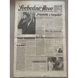 Svobodné slovo (3.7.1992) - staré noviny