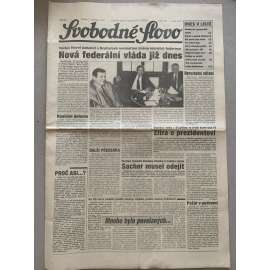 Svobodné slovo (2.7.1992) - staré noviny