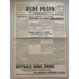 Rudé právo (11.9.1931) - 1. republika, staré noviny