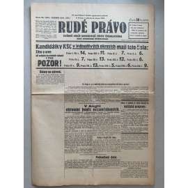 Rudé právo (3.10.1931) - 1. republika, staré noviny