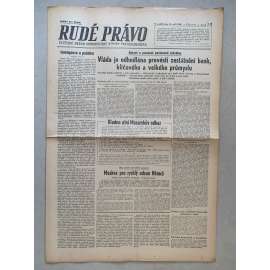 Rudé právo (16.9.1945) - 1. republika, staré noviny