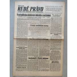 Rudé právo (19.9.1945) - 1. republika, staré noviny