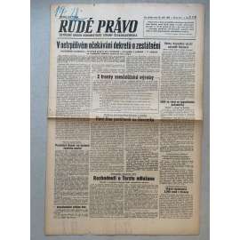 Rudé právo (19.9.1945) - 1. republika, staré noviny