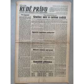 Rudé právo (4.9.1945) - 1. republika, staré noviny