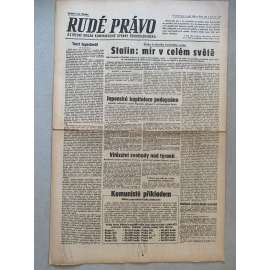 Rudé právo (4.9.1945) - 1. republika, staré noviny