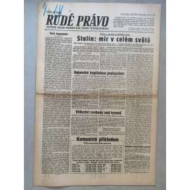 Rudé právo (4.9.1945) - 1. republika, staré noviny