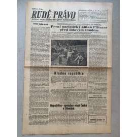 Rudé právo (6.9.1945) - 1. republika, staré noviny