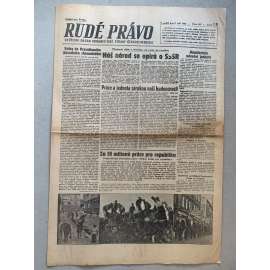 Rudé právo (9.9.1945) - 1. republika, staré noviny