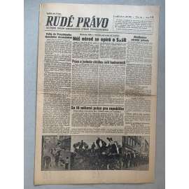 Rudé právo (9.9.1945) - 1. republika, staré noviny