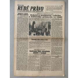 Rudé právo (12.9.1945) - 1. republika, staré noviny