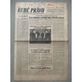 Rudé právo (28.9.1945) - 1. republika, staré noviny