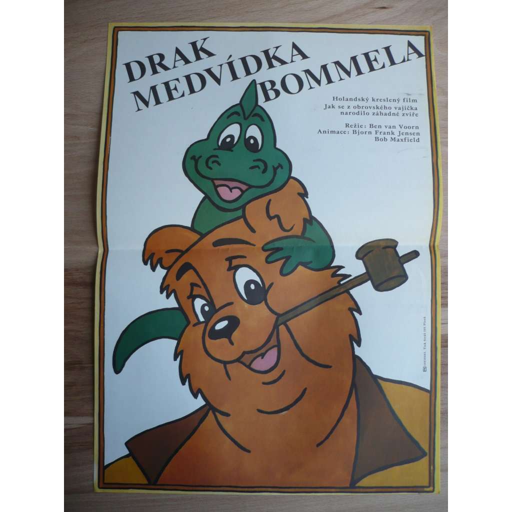Drak medvídka Bommela (filmový plakát, animovaný film Nizozemsko 1983, režie Ben van Voorn, animace Bjorn Frank Jensen))