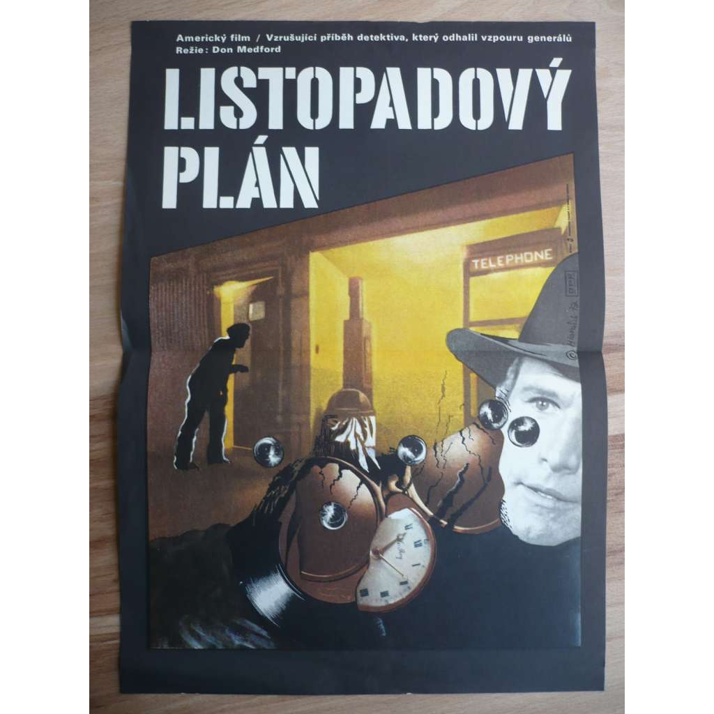 Listopadový plán (filmový plakát, film USA 1976, režie Don Medford, Hrají: Dorothy Malone, Diane Ladd, Jack Kruschen)
