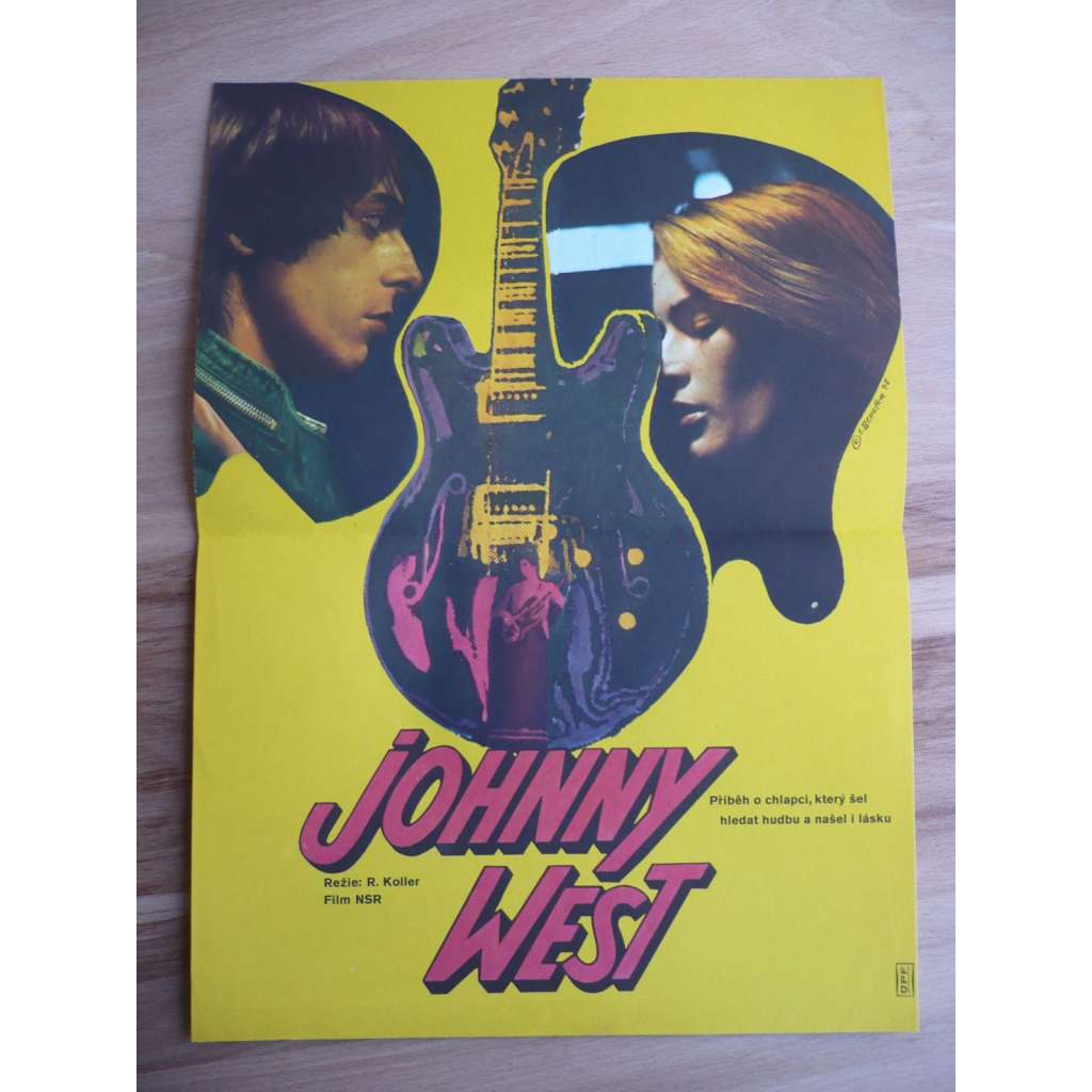 Johnny West (filmový plakát, film SRN 1977, režie Roald Koller, hrají: Jess Hahn, Birgit Bergen, Rio Reiser, Kristina van Eyck)