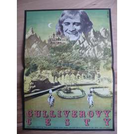 Gulliverovy cesty (filmový plakát, film Velká Británie 1977, režie Peter R. Hunt, Hrají: Richard Harris, Bessie Love, Julian Glover)