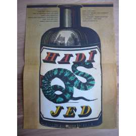 Hadí jed (filmový plakát, film ČSSR 1981, režie František Vláčil, Hrají: Ilona Svobodová, Josef Vinklář, Karel Heřmánek)