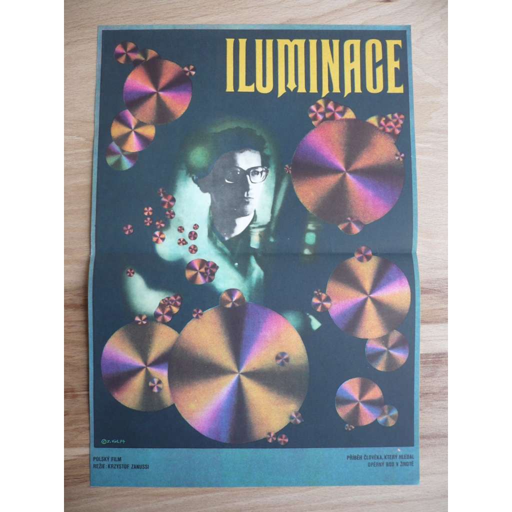 Iluminace (filmový plakát, film Polsko 1973, režie Krzysztof Zanussi, Hrají: Stanislaw Latallo, Małgorzata Pritulak)