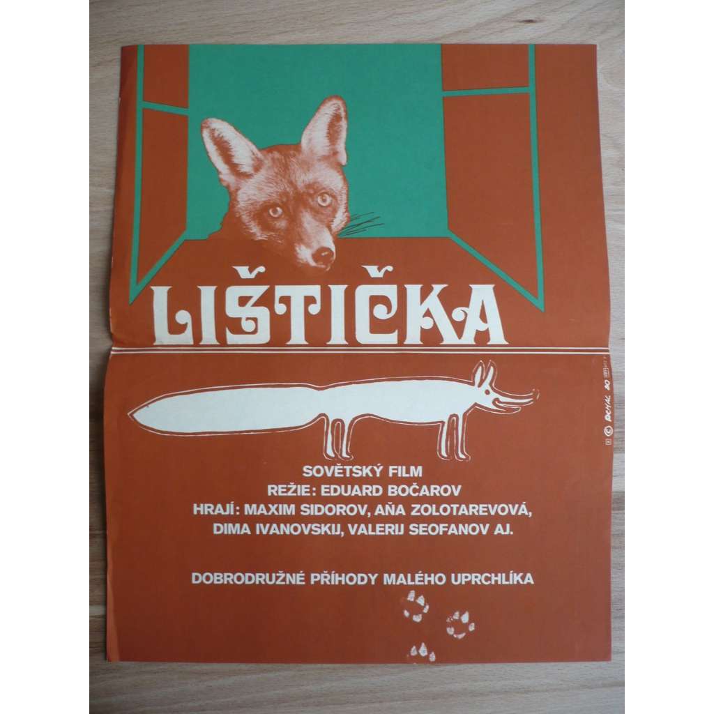 Lištička (filmový plakát, film SSSR 1979, režie Eduard Bočarov)