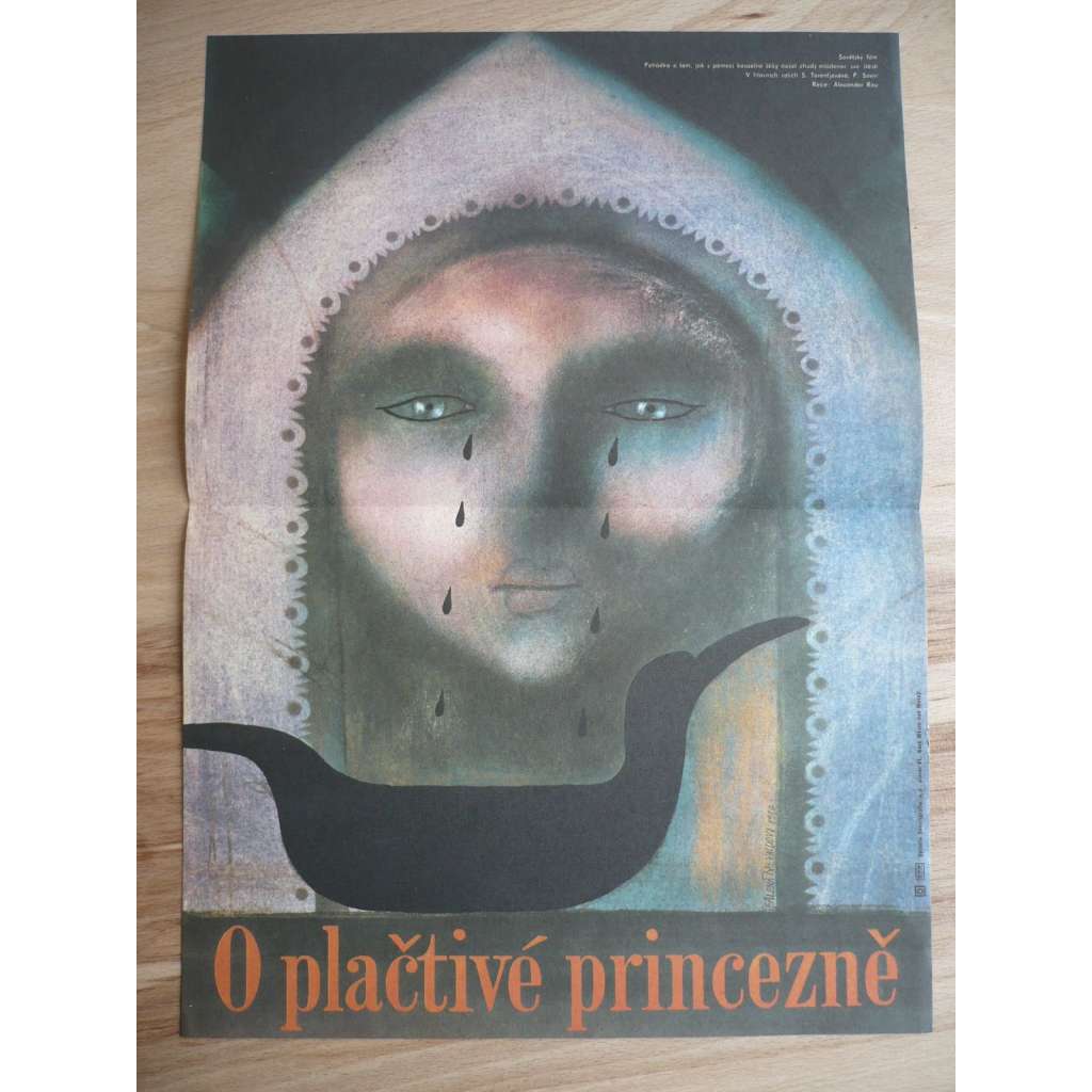 O plačtivé princezně (filmový plakát, film SSSR 1938, režie Alexandr Rou, Hrají: Pjotr Savin, Georgij Milljar, Lev Potěmkin)