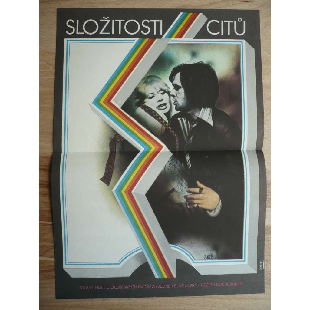 Složitosti citu (filmový plakát, film Polsko 1976, režie Leon Jeannot, Hrají: Tadeusz Kondrat, Marian Łącz, Jerzy Braszka)