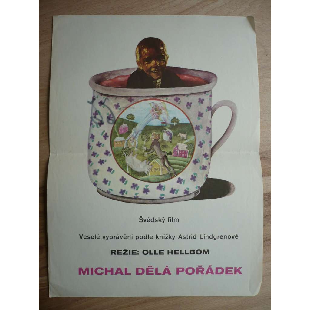 Michal dělá pořádek (filmový plakát, film Švédsko 1972, režie Olle Hellbom, Hrají: Maud Hansson, Carsta Löck, Paul Esser)