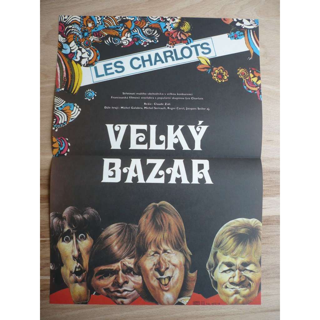 Velký bazar (filmový plakát, film Francie 1973, režie Claude Zidi, Hrají: Gérard Rinaldi, Jean Sarrus, Gérard Filippelli)