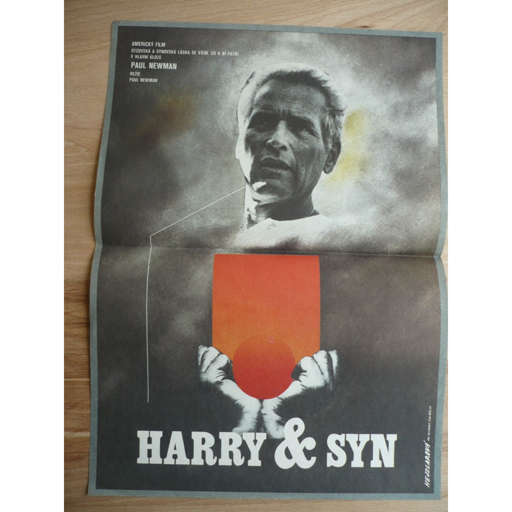 Harry a syn (filmový plakát, film USA 1984, režie Paul Newman, Hrají: Paul Newman, Robby Benson, Ellen Barkin)