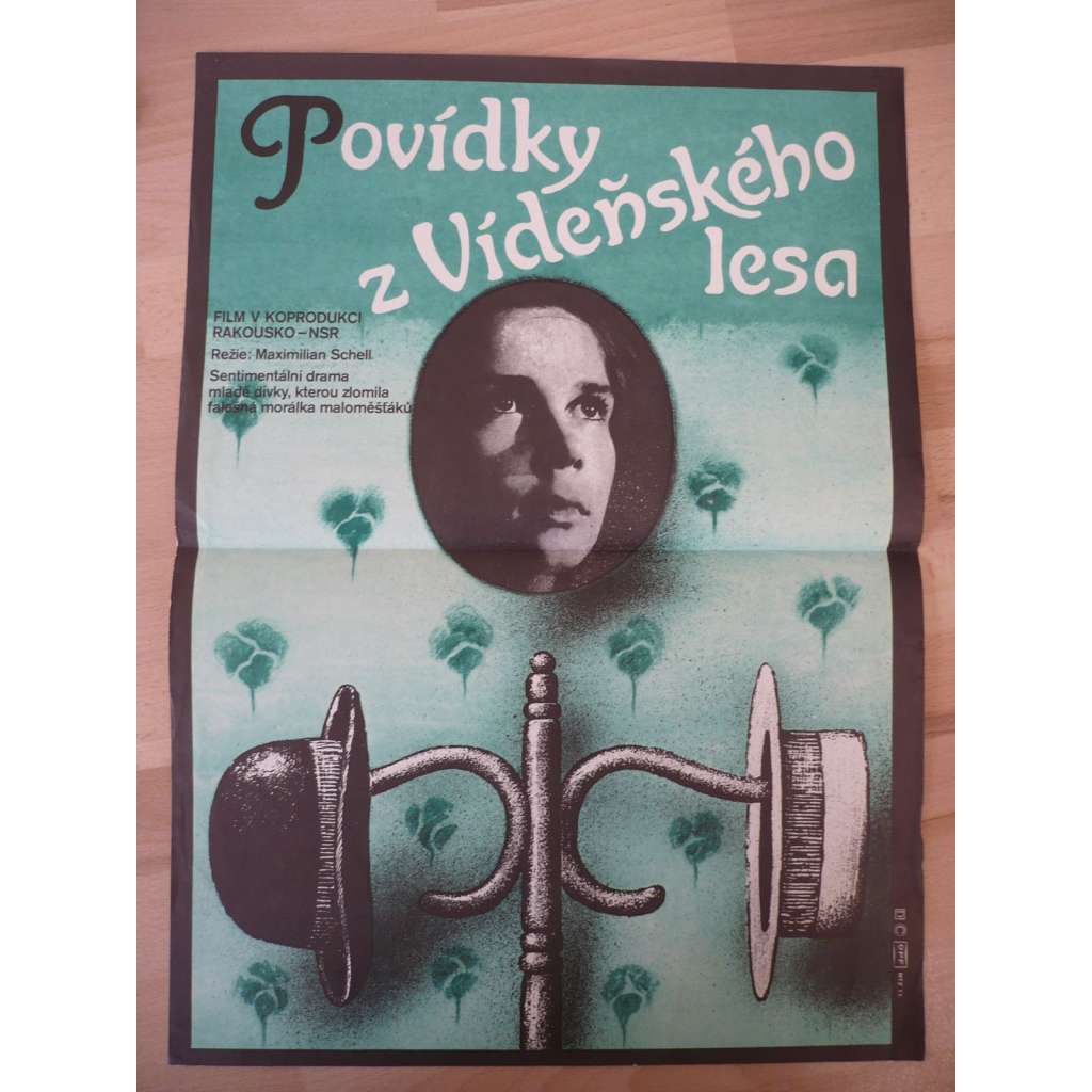 Povídky z Vídeňského lesa (filmový plakát, film SRN 1979, režie Maximilian Schell, Hrají: Birgit Doll, Hanno Pöschl, Helmut Qualtinger)